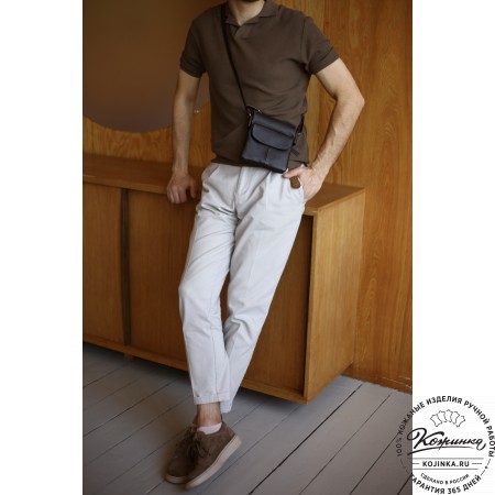 Кожаная сумка "Вуди" (тёмно-коричневый антик)